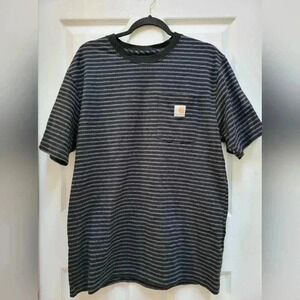 Carhartt Men's Striped Short Sleeve Tee Shirt Size Medium